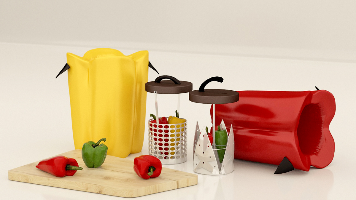 product design pepper appliance redesign red green yellow black