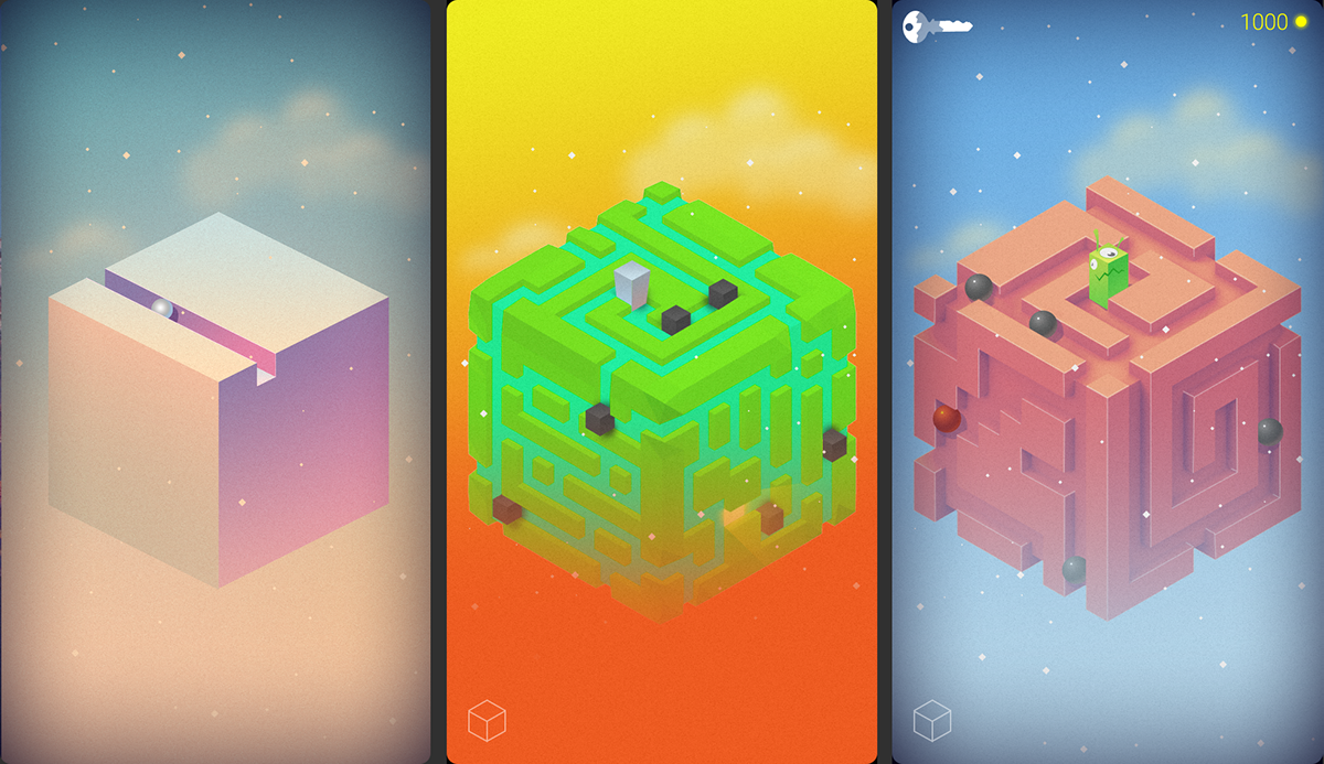 mobile game UI ux Interface cube maze logic chess new android ios apple google