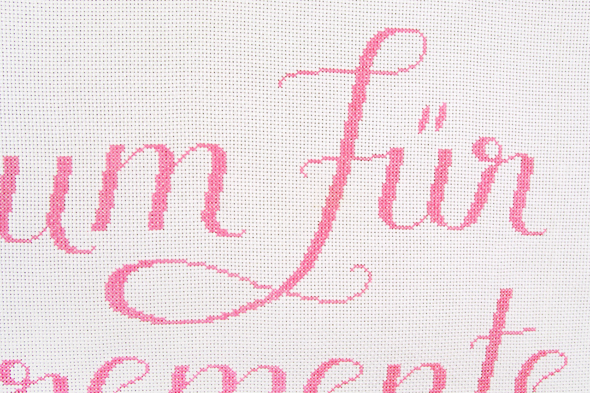 Embroidery lettering HAND LETTERING stitching type