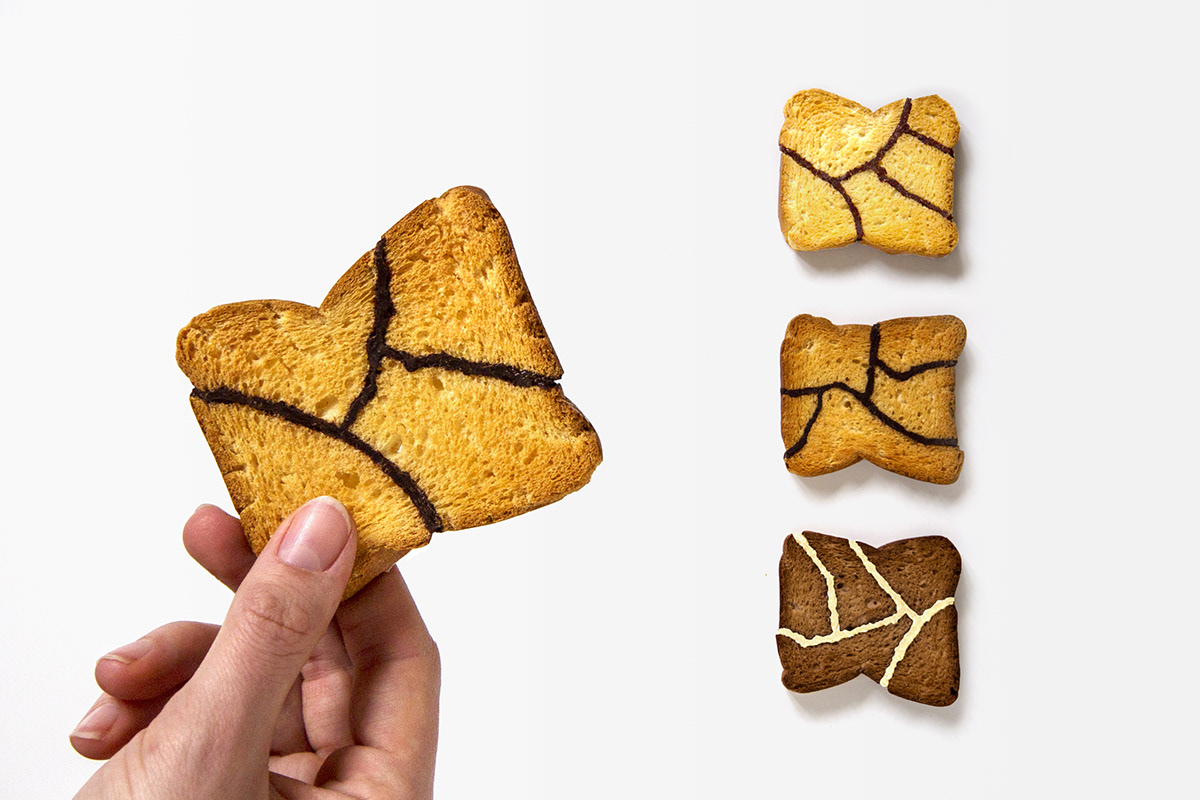 chocolate cookie design Food  food styling italian Kintsugi modern philosophy  Photography 