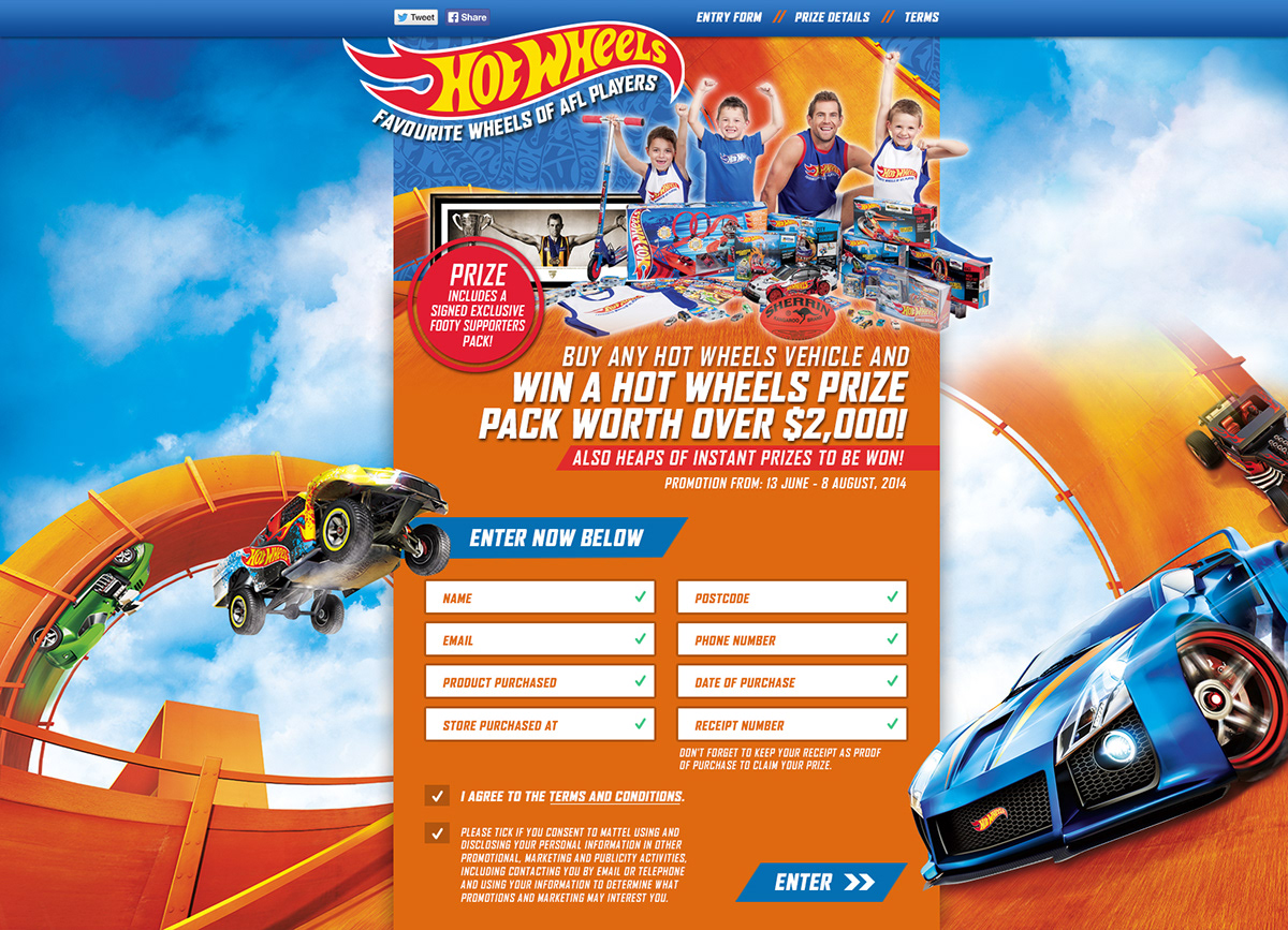 Competition Promotion Cars microsite