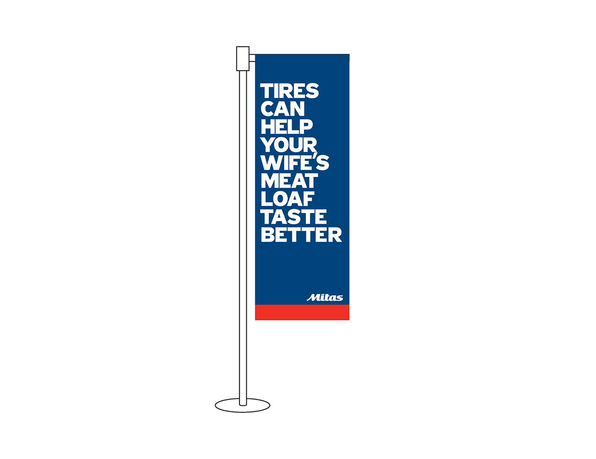 tradeshow mitas tires trade Show Firestone banners flags Event design type brand