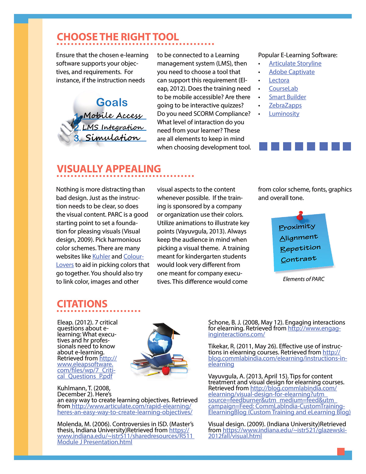 Instructional Design newsletter design principles Computer based learning e-learning