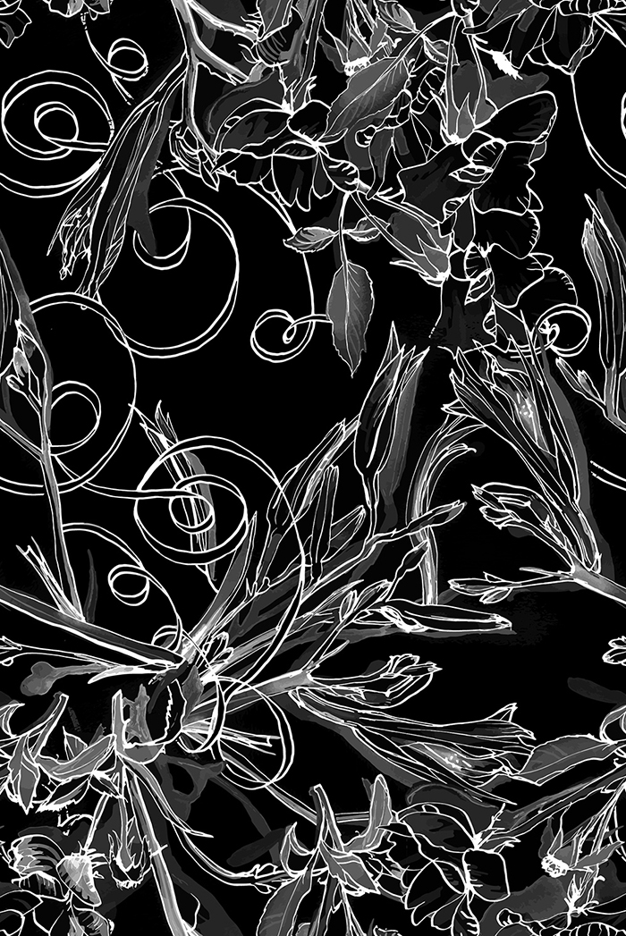 black and white flower Flowers ribbon pen and ink ink gif