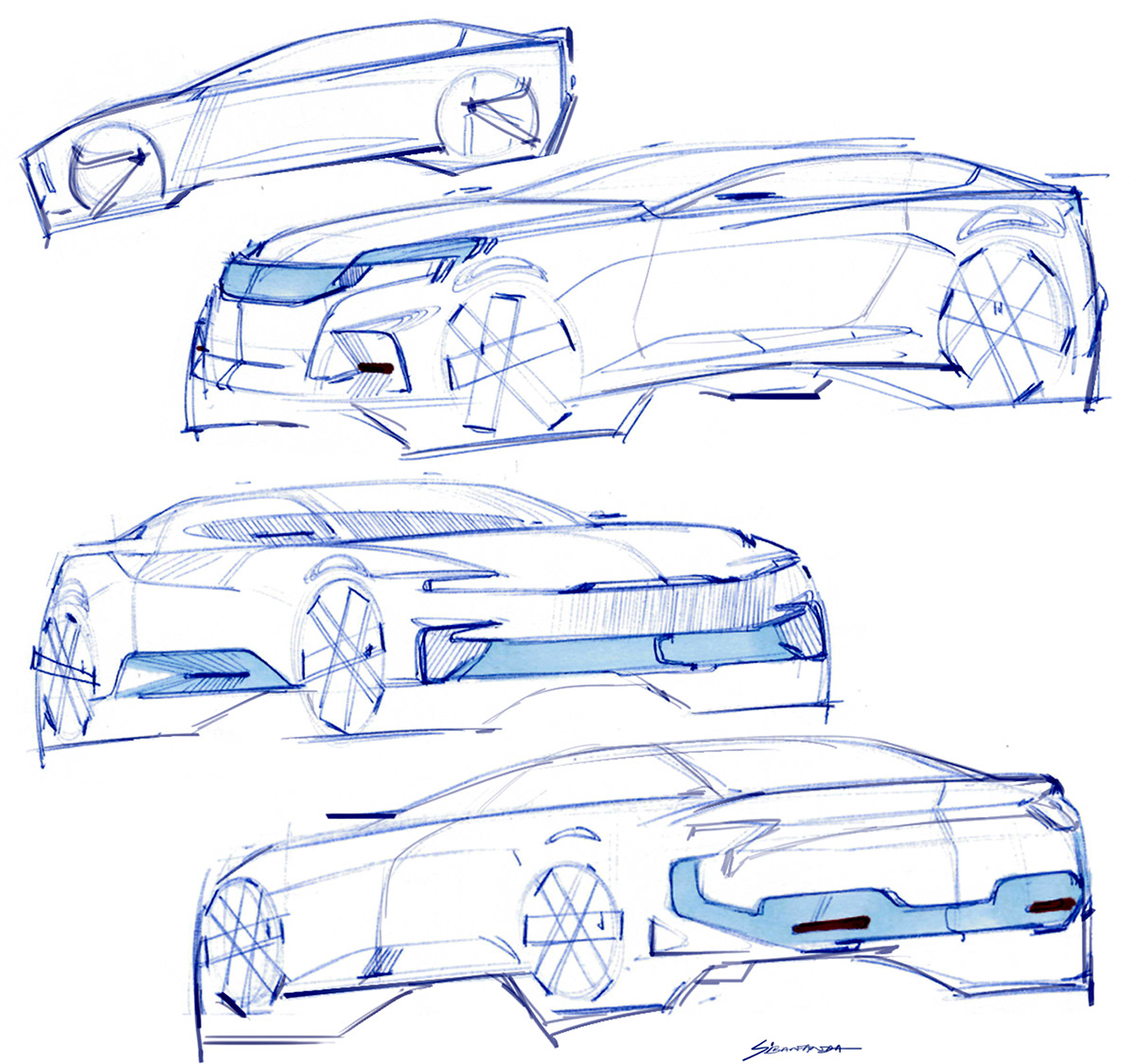 artwork automotive   cardesign concepts designers Drawing  exteriordesign future sketch pen