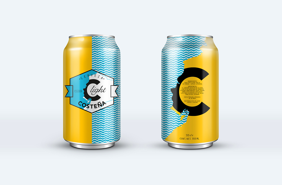 beer cerveza land sea logo can Label Coast branding  Packaging