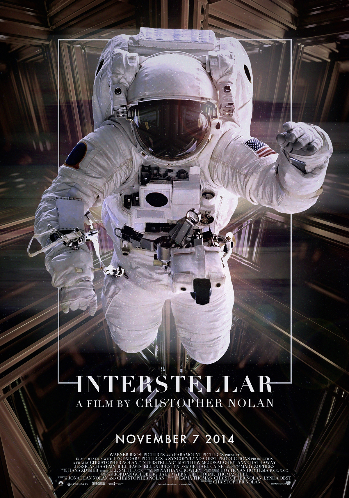 movie poster interstellar universe alternative Space  astronaut type Tesseract Didot hollywood