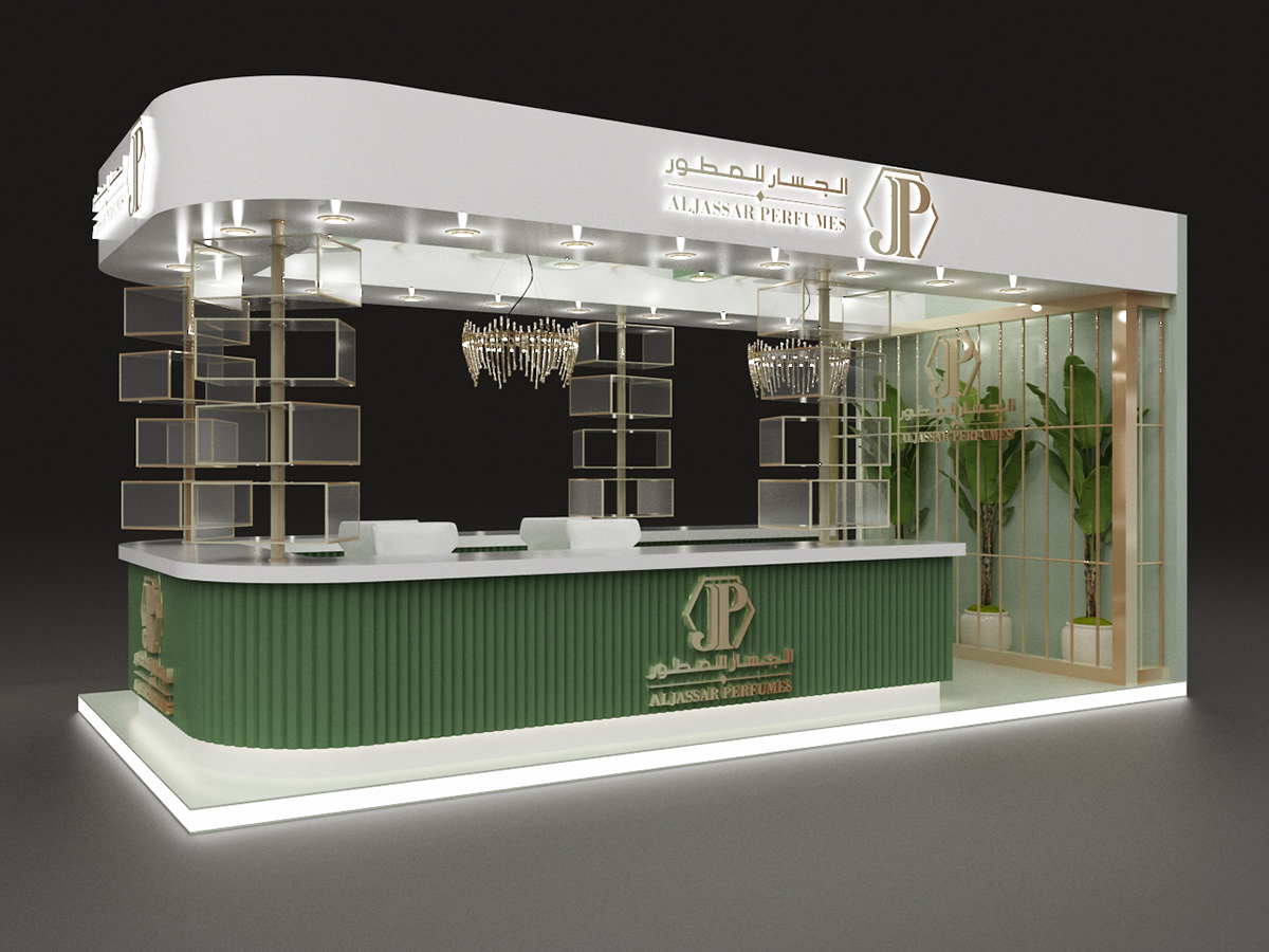 3ds max booth design Exhibition  rendering