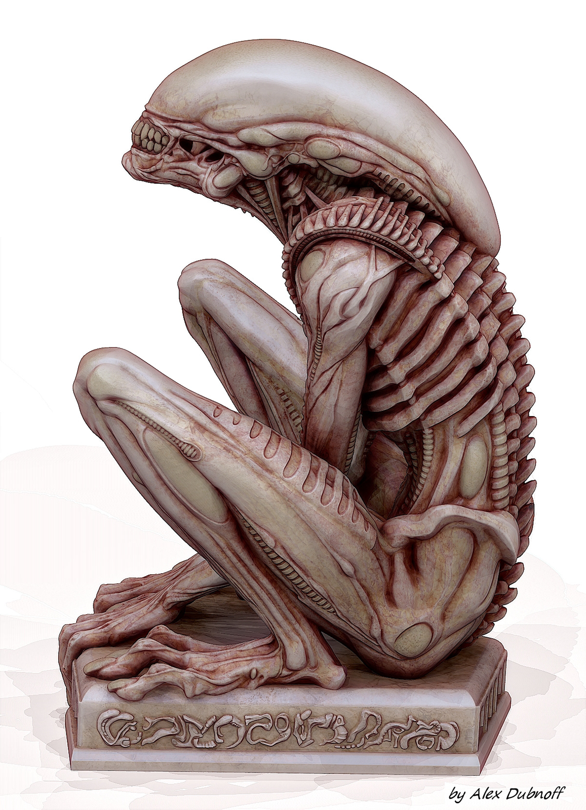 3d printing 3dsculpting alien biomechanic concept art Giger hrgiger Zbrush
