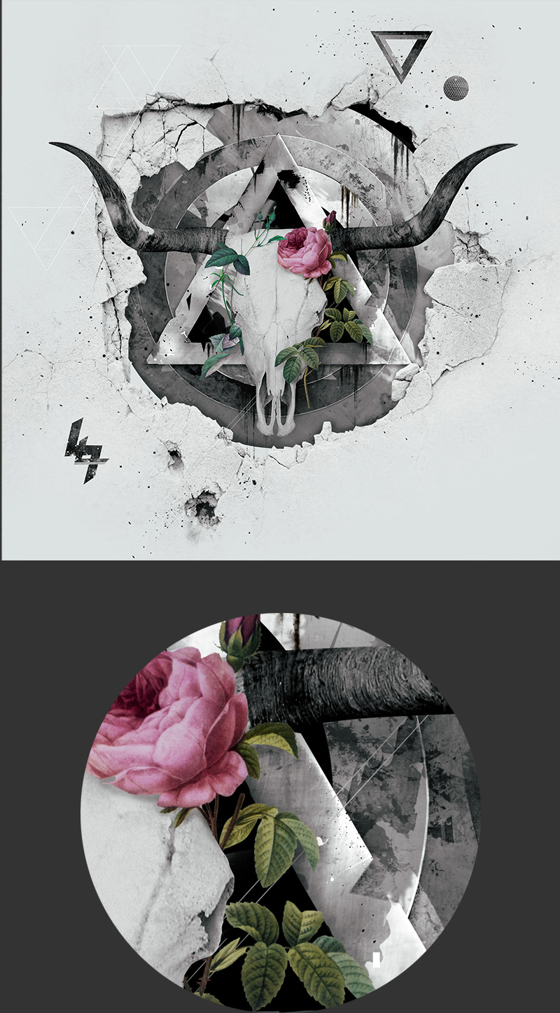 skull  Bull Flowers