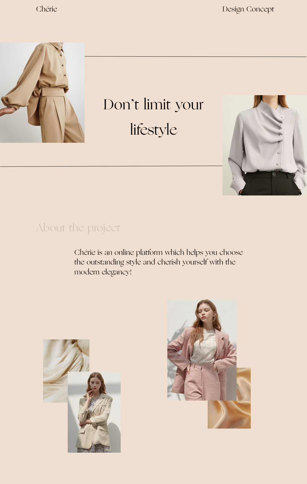 business design Fashion  Figma new trend UI Website