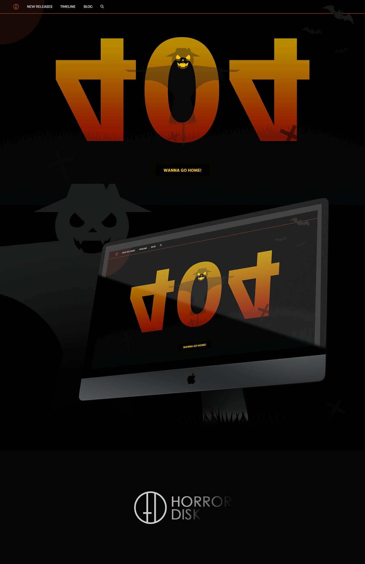 horror UI ghost Webdesign 404page error dark
