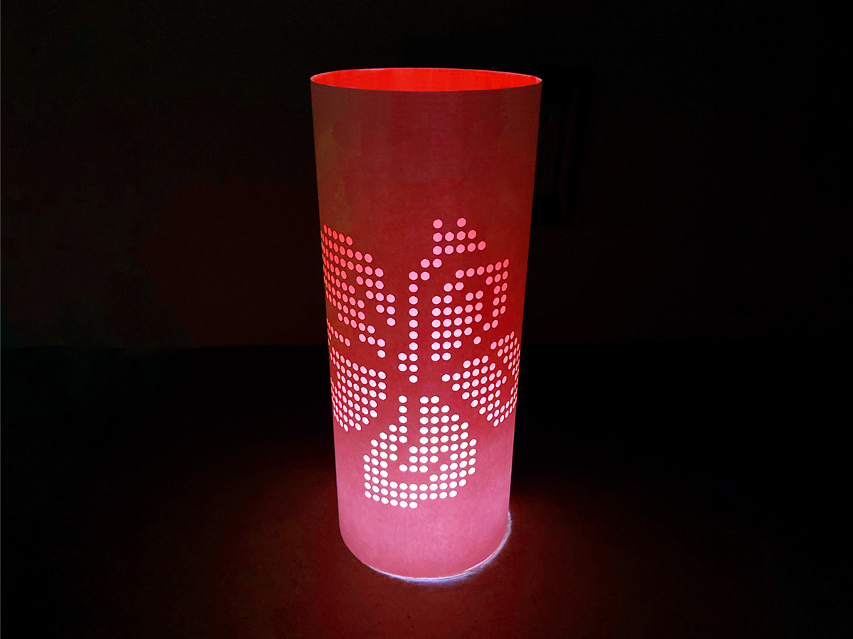 3D Invitation glow got lantern laser light stick wine