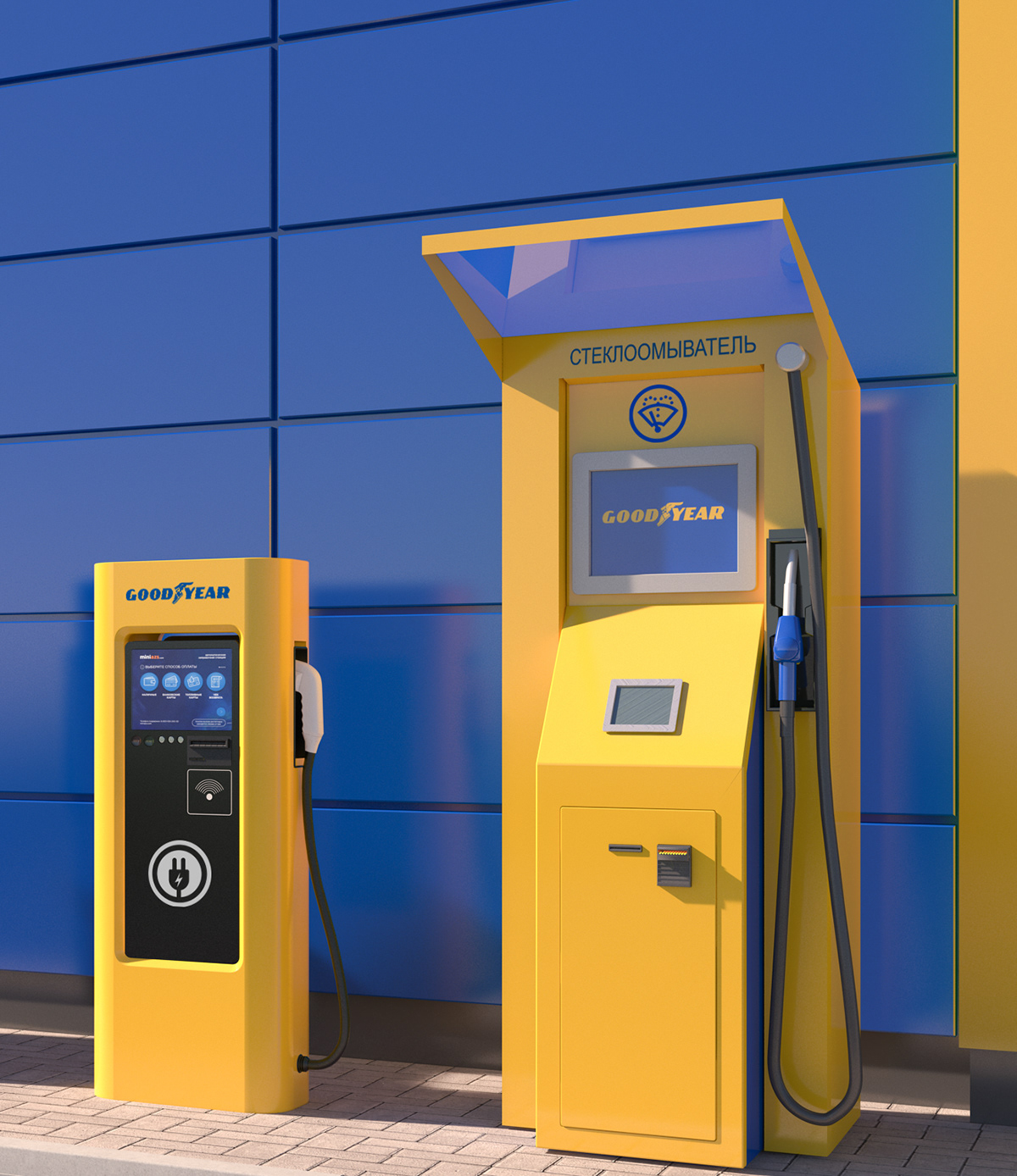 Дизайн АЗС gas station posto de gasolina petrol station Goodyear АЗС заправка
