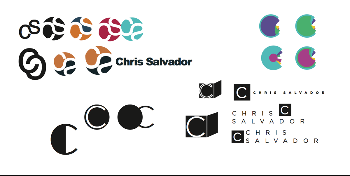 chris salvador self branding Logo Design communication gotham typography logo