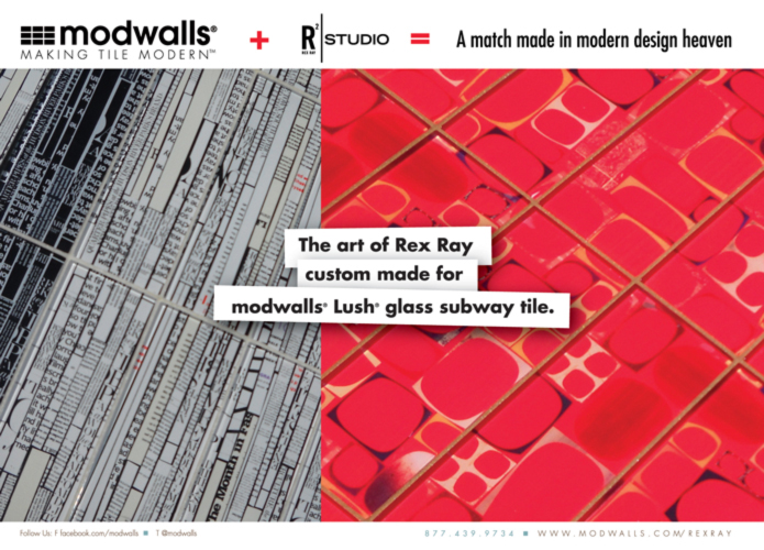 print banner ads postcard brand identity tiles Dwell user interface