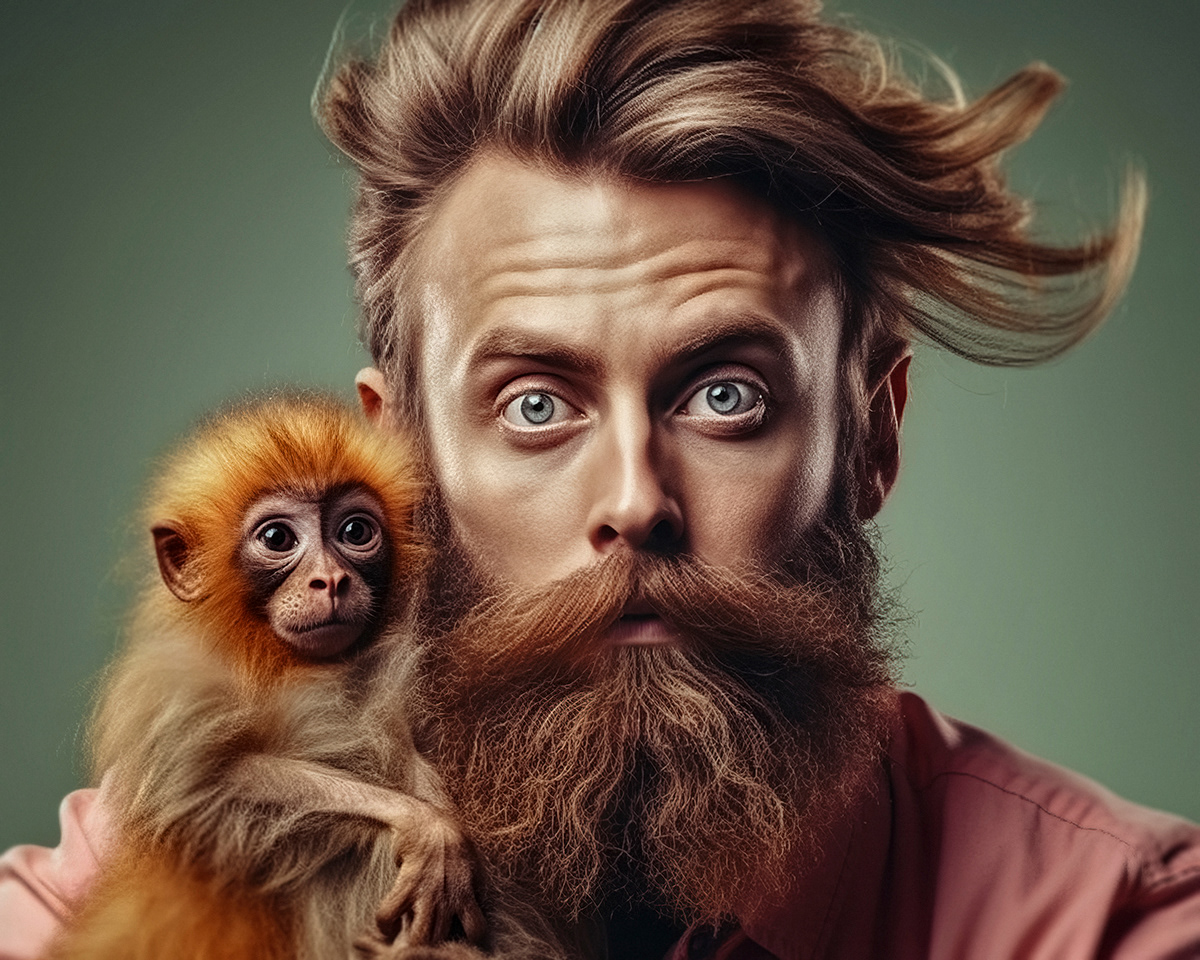 ai Ai Art animals beards guys hipsters men mental health pets portrait Adobe Portfolio
