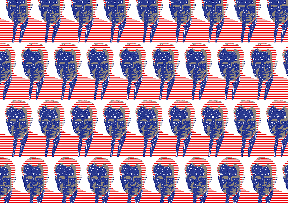 pattern Nixon Pop Art print funny