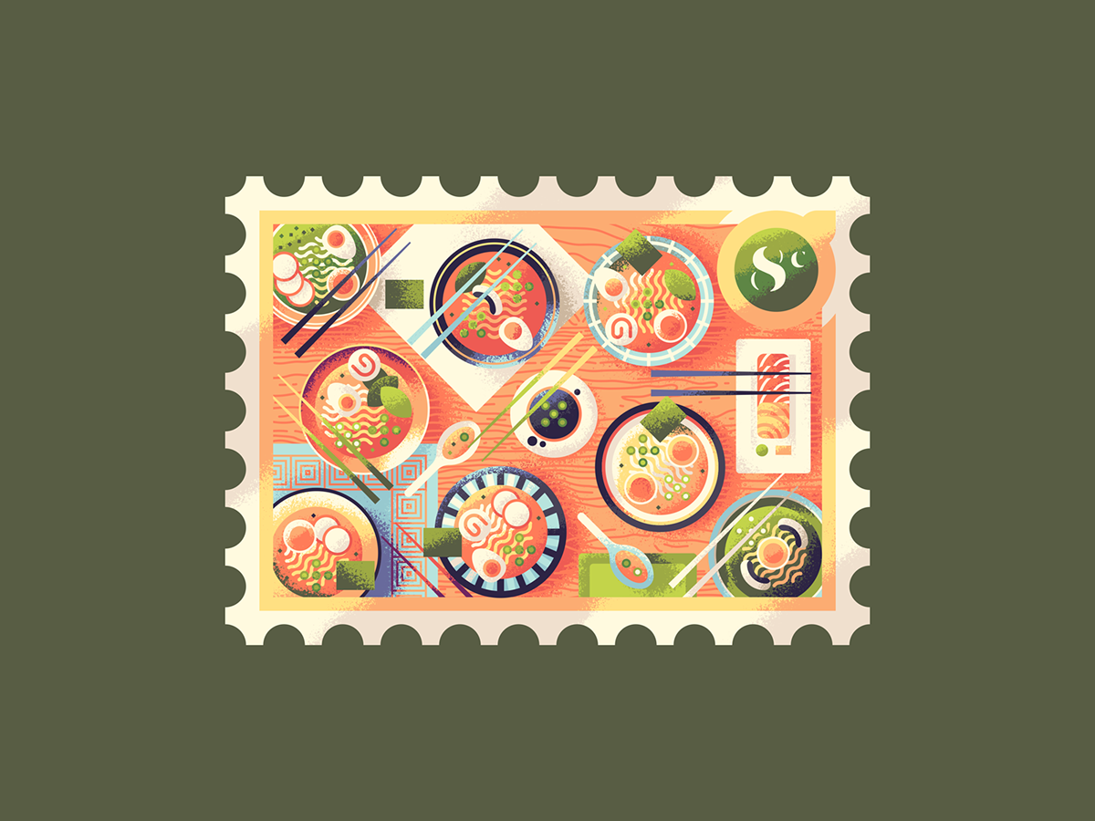 stamps Postage Doughnuts women clocks pugs Cheese Coffee quail ramen