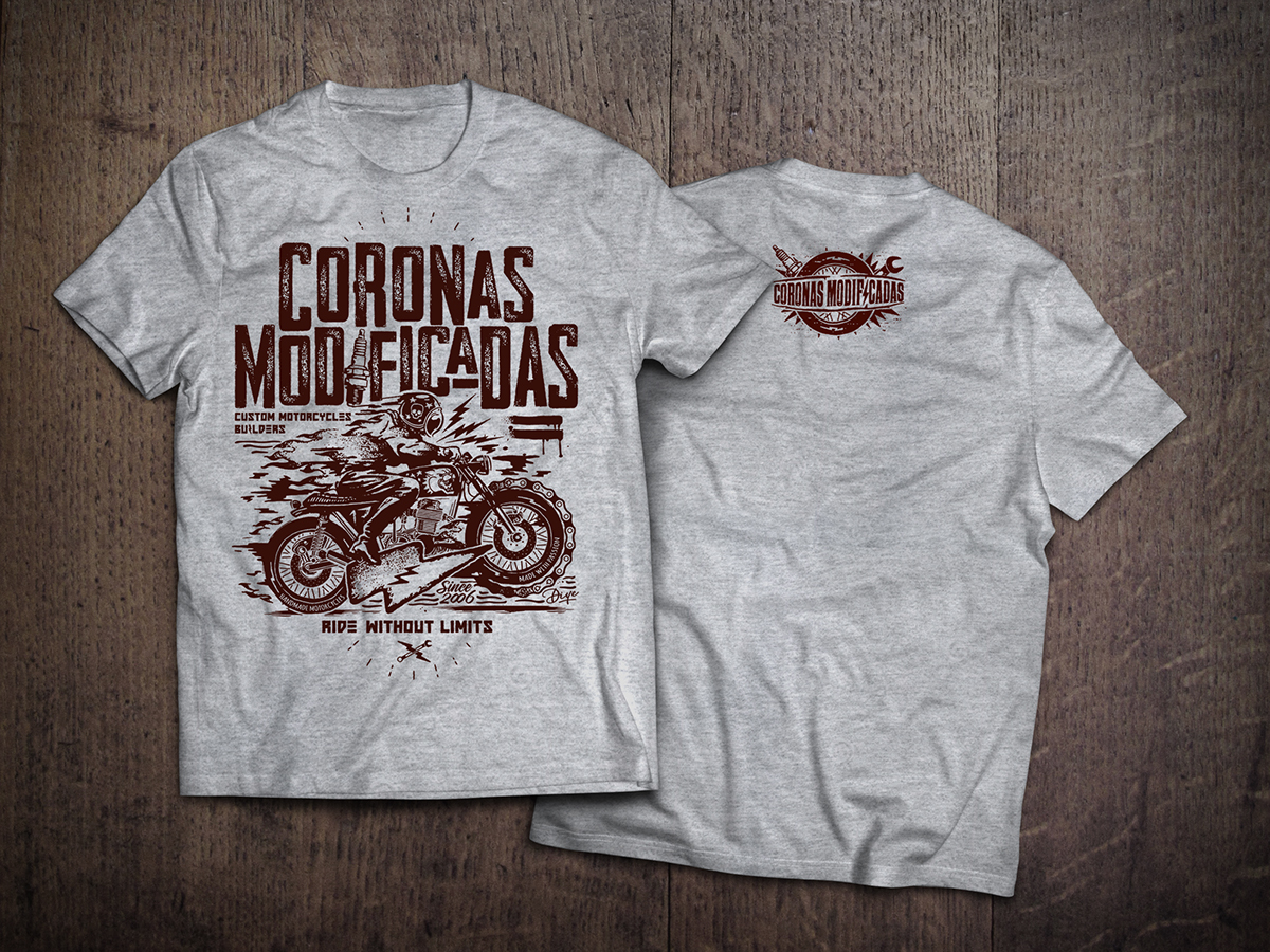 motorcycles Motocicletas racer cafe racer tshirts Shirts design argentina diye artist diye design diye illustration