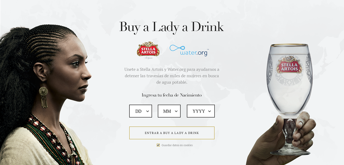 Stella Artois beer Web design Webdesign Diseño web agua LUCHA POR EL Copa caliz
