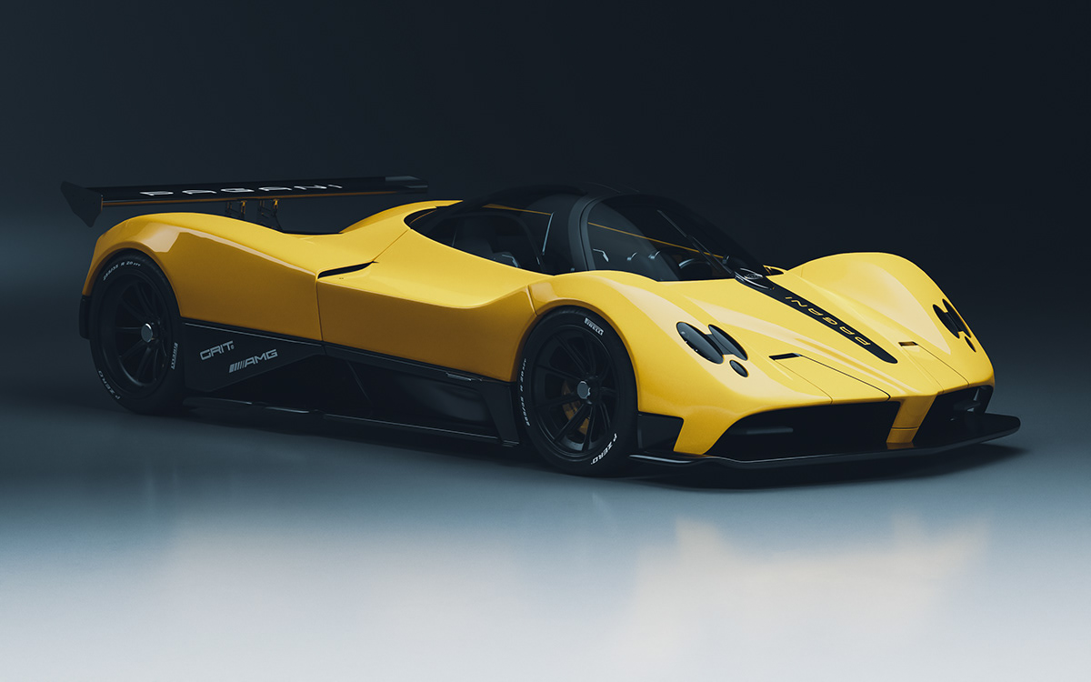 automotive   car design CGI concept Digital Art  Pagani Render supercar Vehicle Zonda