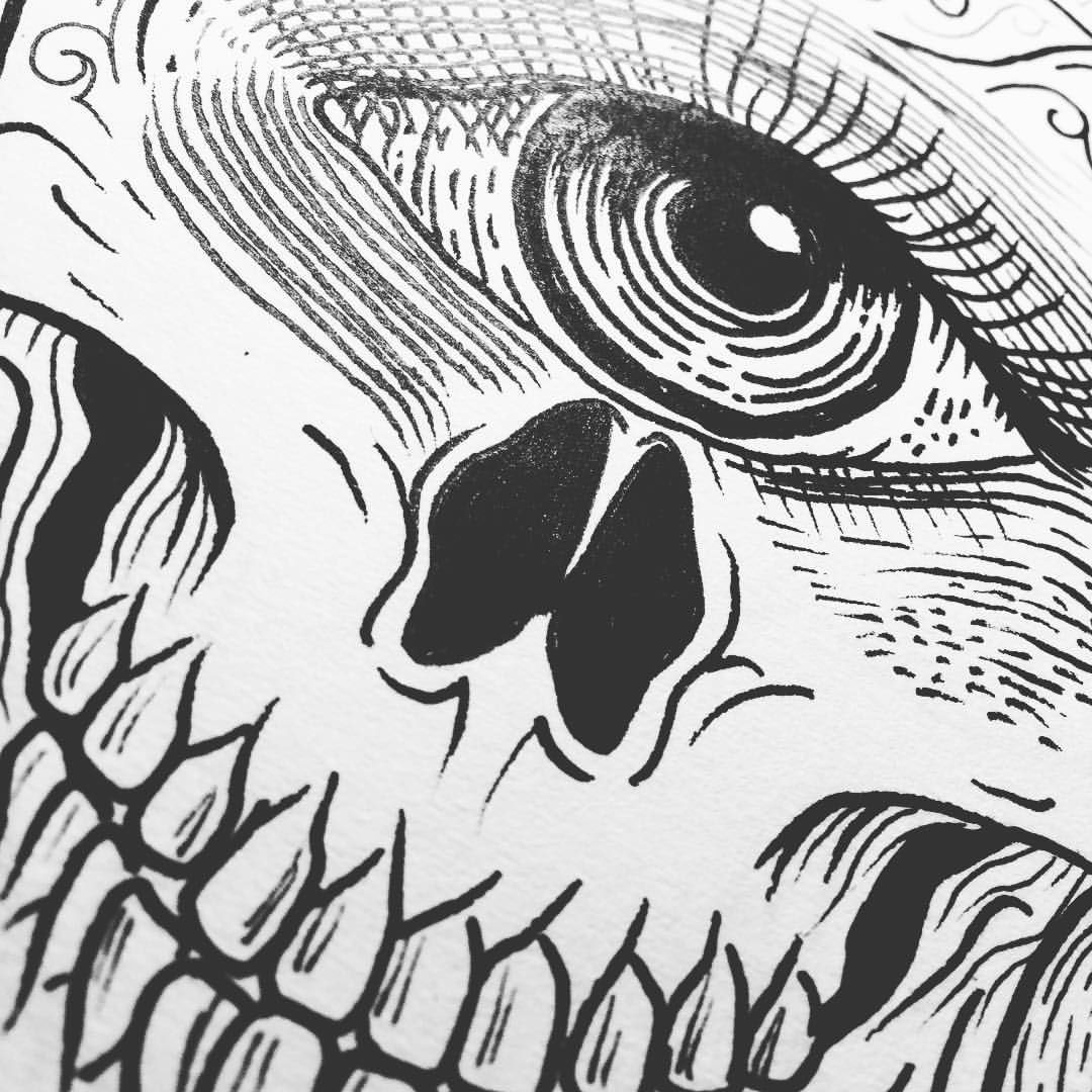ILLUSTRATION  skull pencils draw sketch design eye hamsa designspiration dark