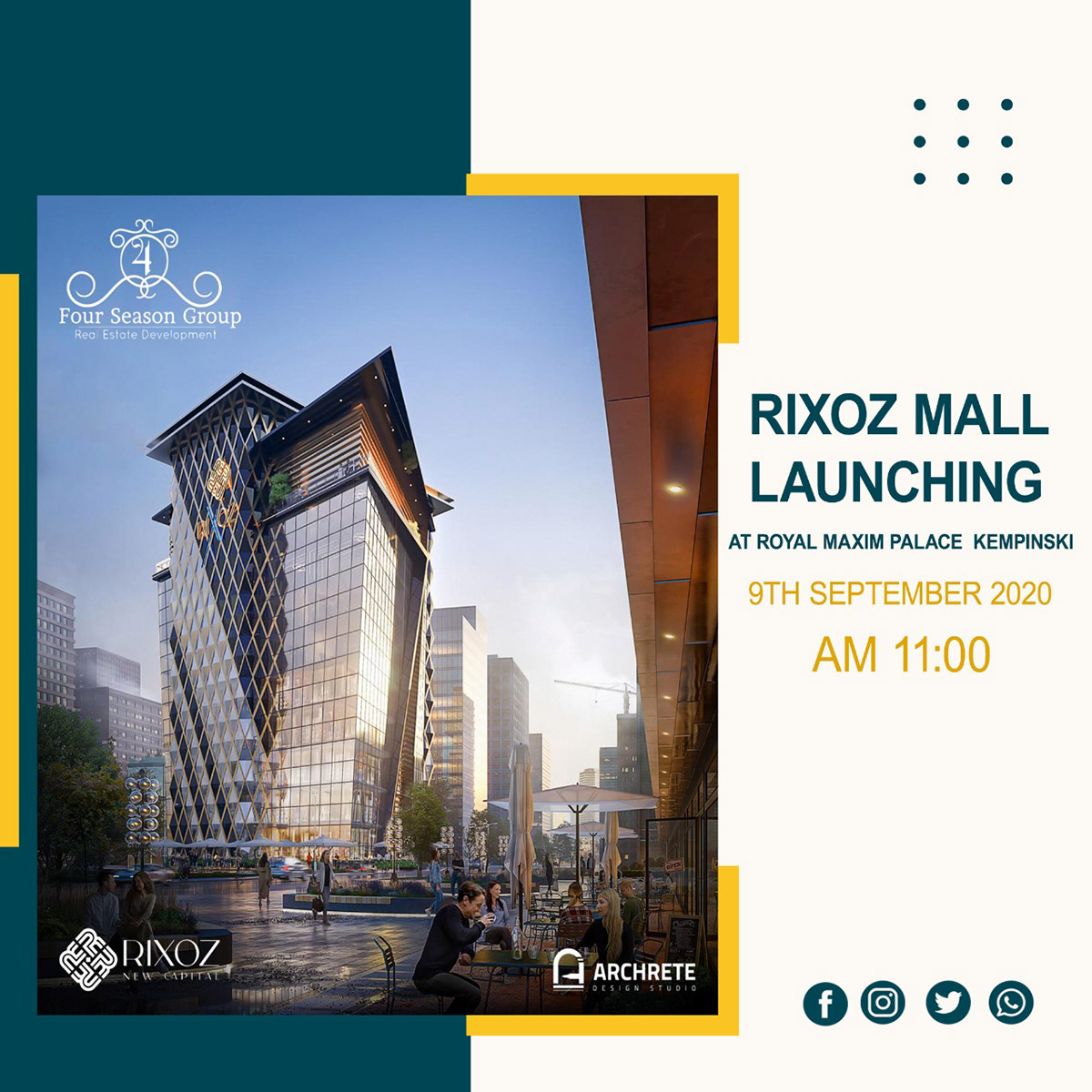 Blue Mall downtown area evira mall Four Seasons Group R7 mall #social ads real estates