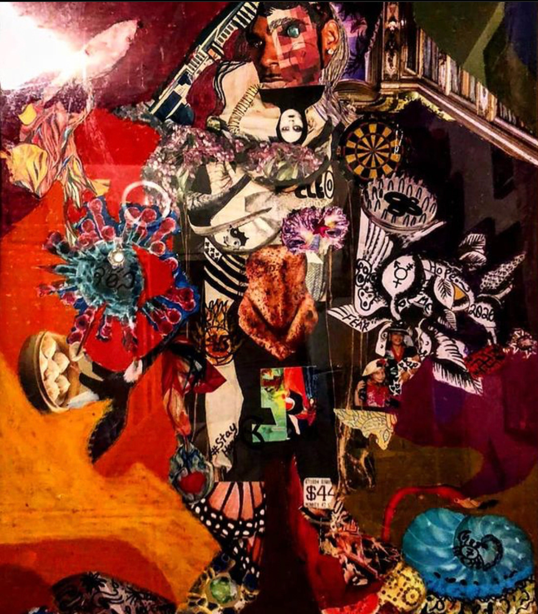 art direction  artist in studio collage death Health life mixed media mizrahi painting   queer