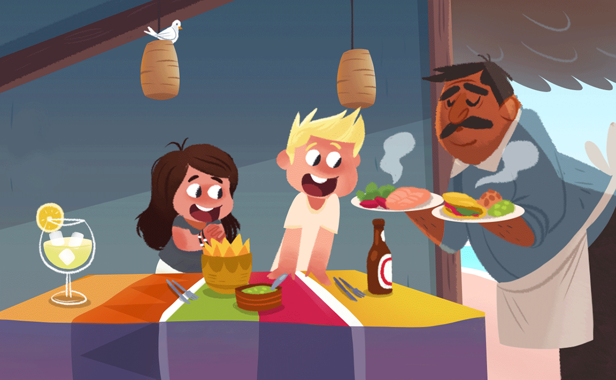 story funny Food  Character design couple