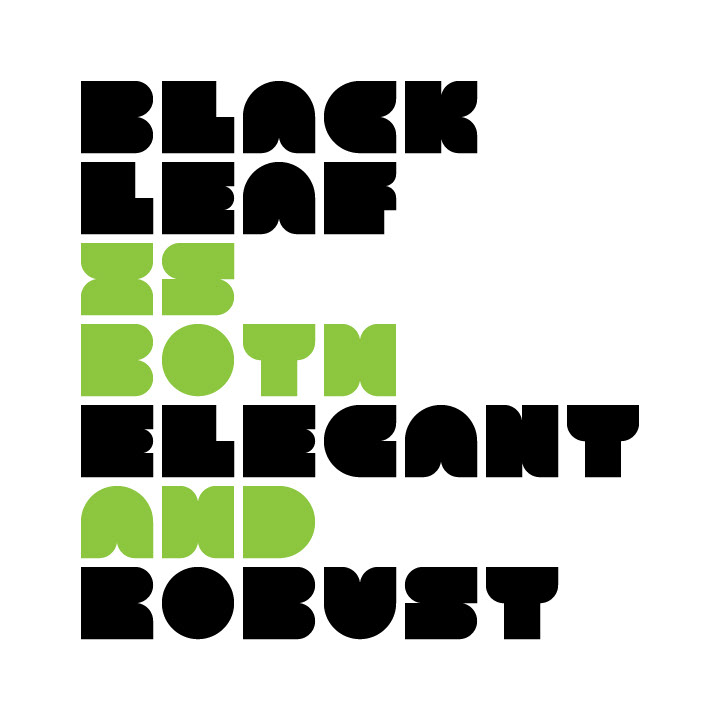 type Typeface font sans serif organic green black logo bold
