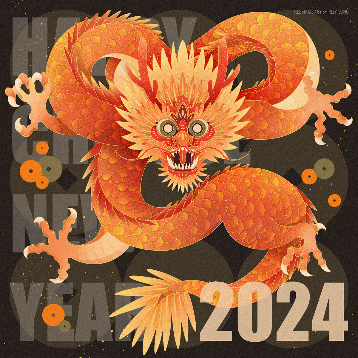 ILLUSTRATION  dragon dragon year 龙年 chinese new year cny Lunar New Year