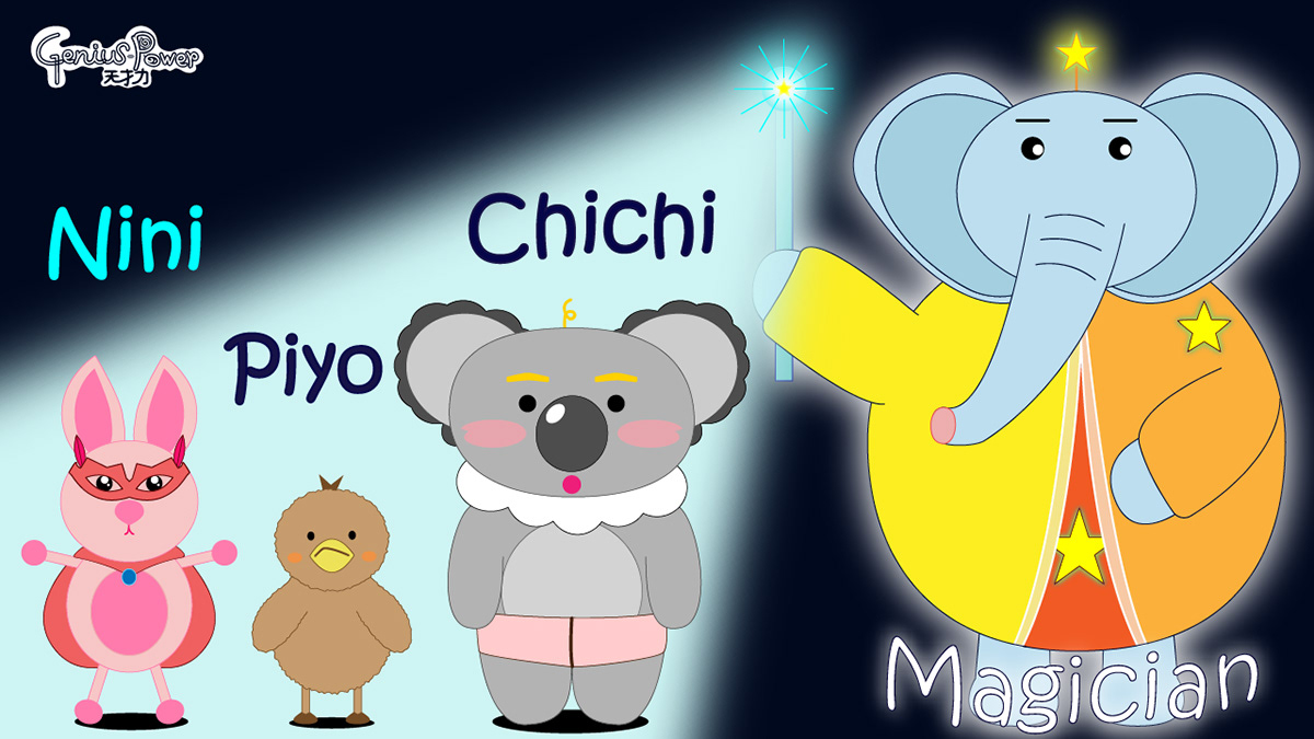 Chick chick character elephant elephant character koala character magician rabbit rabbit character Character design  cute character