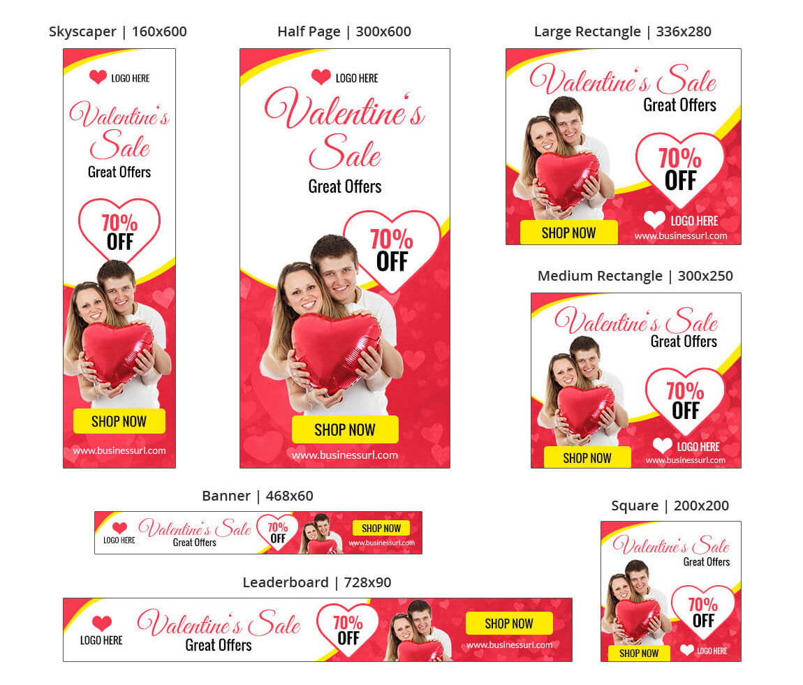 valentine valentine day sale Shopping discount Online shop shop template Banner Ad Promotion