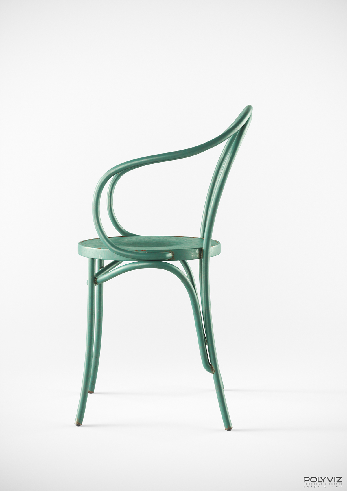3d max corona render  Mari product design  old chair rust rust chair Render studio polyviz