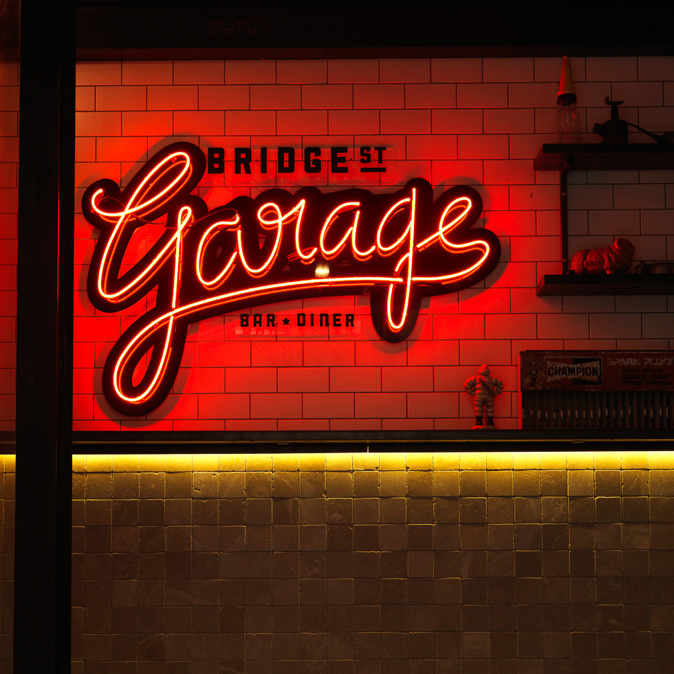 Restaurant Branding HAND LETTERING neon bars restaurants Burgers Cars sign painting Murals