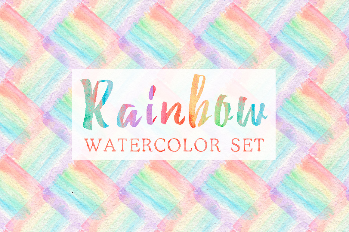 background circle Hand Painted paper rainbow seamless pattern shapes texture watercolor watercolour