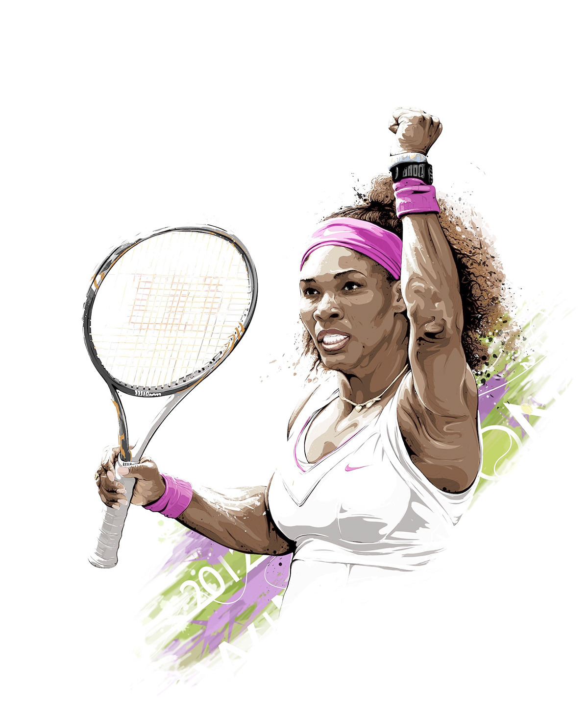 wimbledon tennis sport game Serena Williams vectors portrait Tomasz Usyk olympic