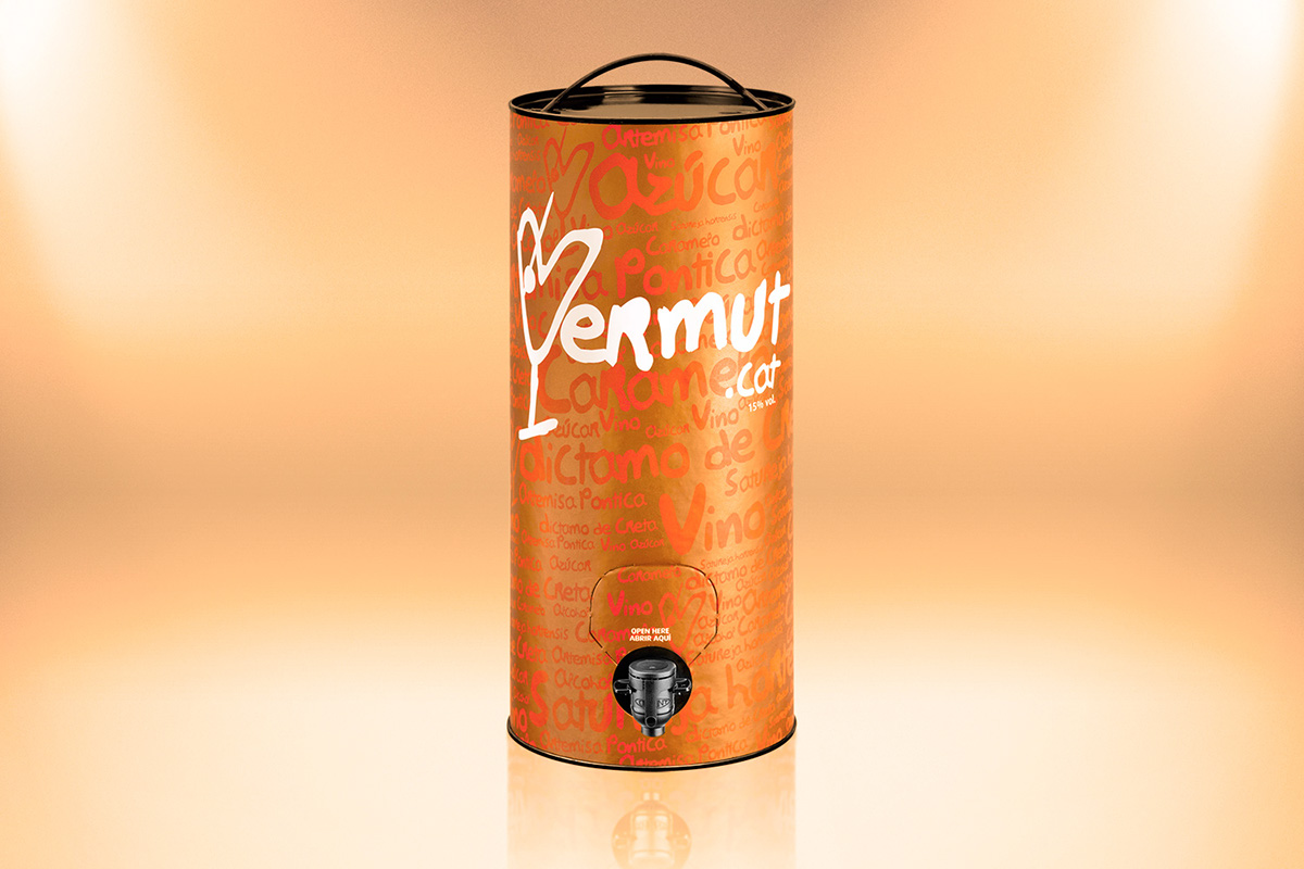 vermut Vermouth wineintube tube wine Label baginbox spain