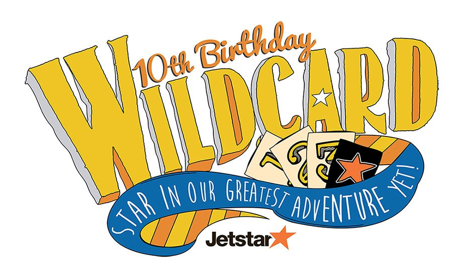 jetstar wildcard anniversary airline orange Retro vintage logo cards bus stop brand Boarding Pass sash banner