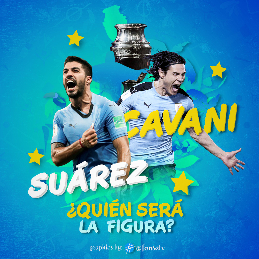 football Futbol futebol cavani Suarez Copa america design graphic sports