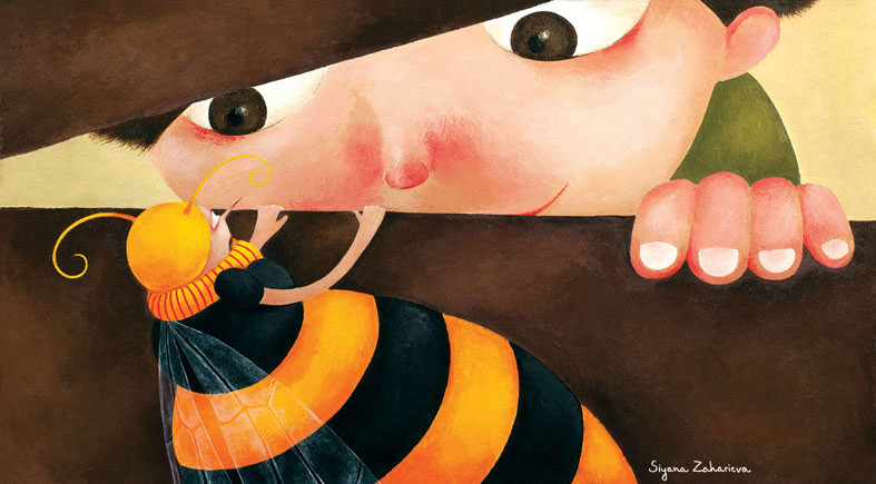 children's illustration editorial book bee