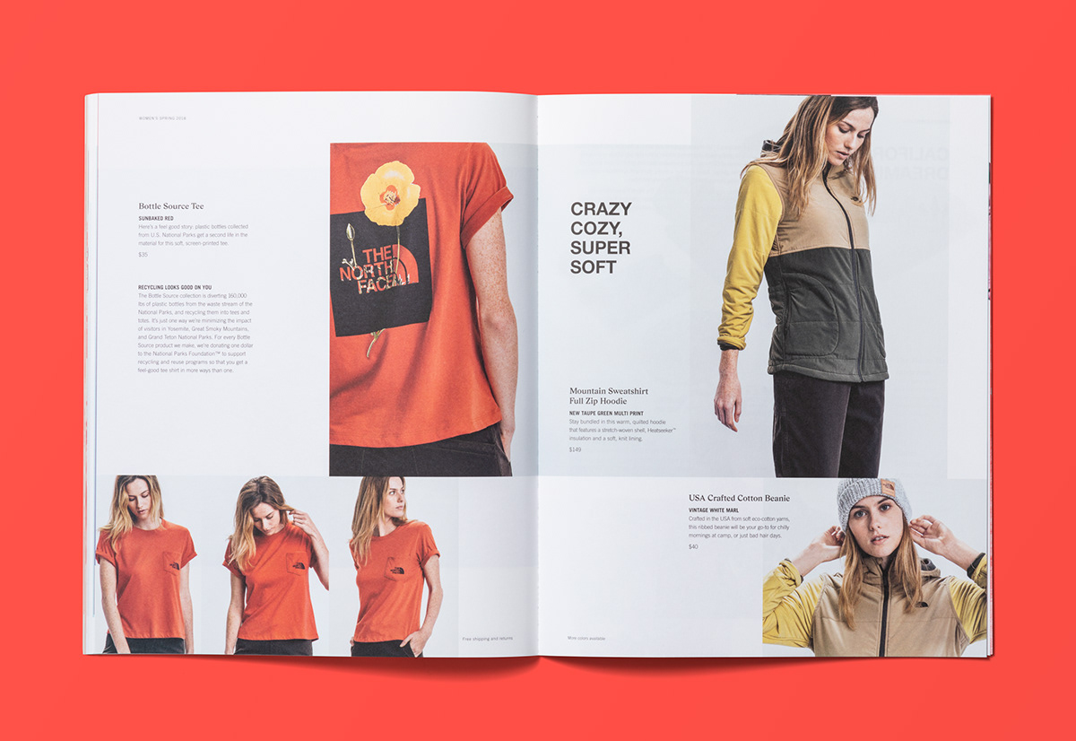 art direction  Photography  print book editorial catalog Lookbook Fashion  northface design
