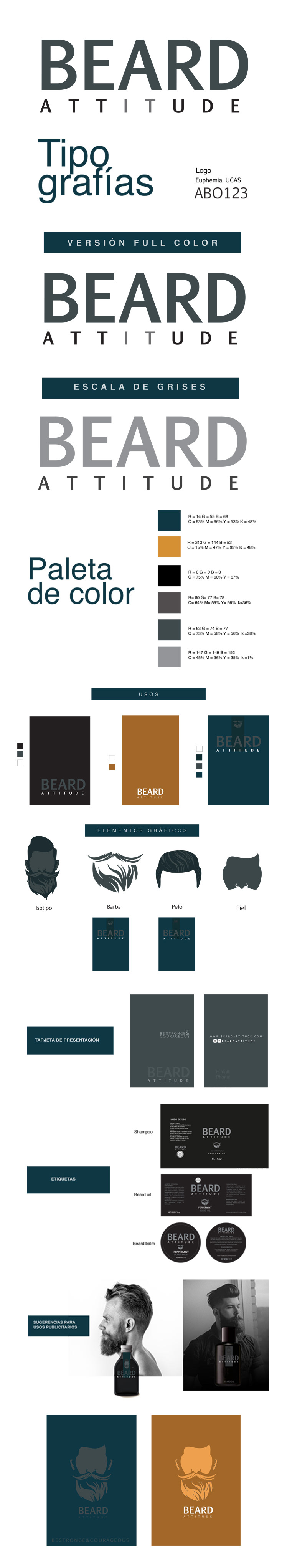 Logo Design beard oil label design branding  beardcare
