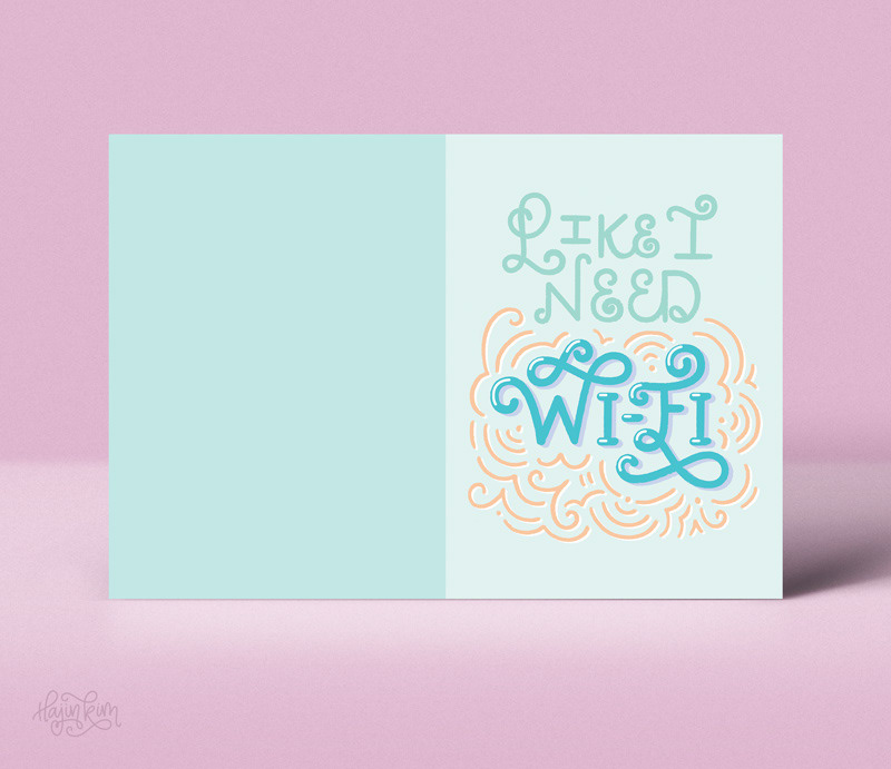 greeting cards designer greetings humor Cheeky funny lettering