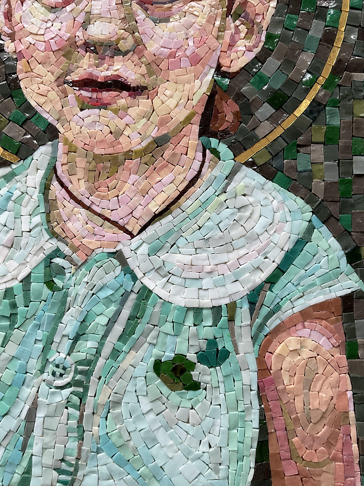 mosaic portrait realistic Murano glass