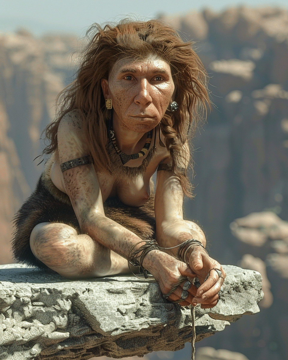 human face neanderthal homosapiens human history culture ai artificial intelligence midjourney Character design 