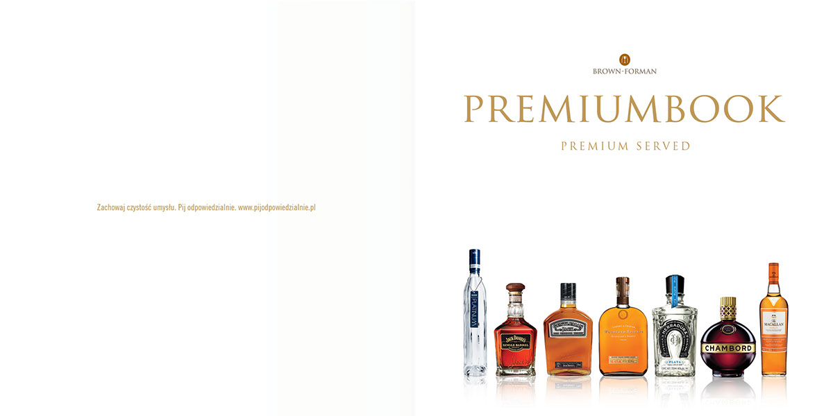 catalog alcohols design brandbook premium jack daniels Finlandia Vodka brochure Spirits book