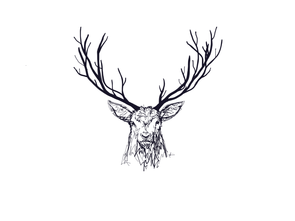 Deer simple picture for coloring - Topcoloringpages.net