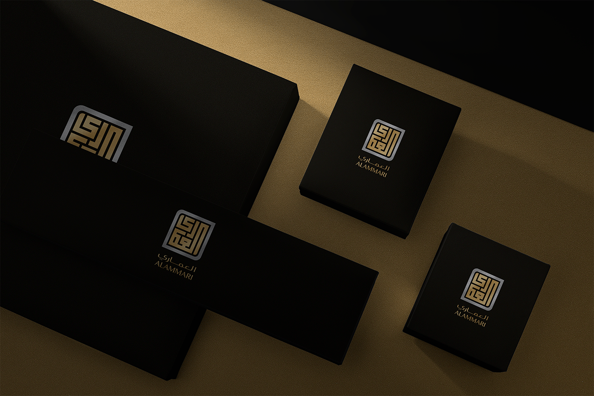 arabic brand identity fabric gold Jewellery luxury real estate rebranding typography   عربي